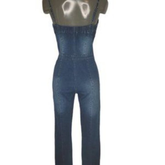 Good Time USA Los Angeles Women's Blue Sleeveless Zip Up Jumper Size Large - Picture 5 of 5